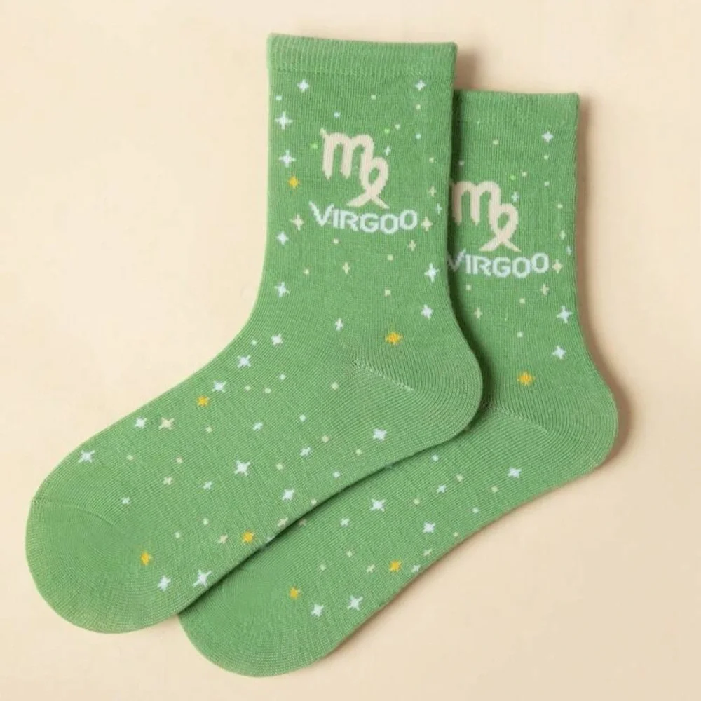 Zodiac Sign Crew Socks with Constellation
